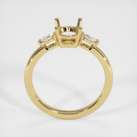 10K Yellow Gold Three Stone Ring Setting Image