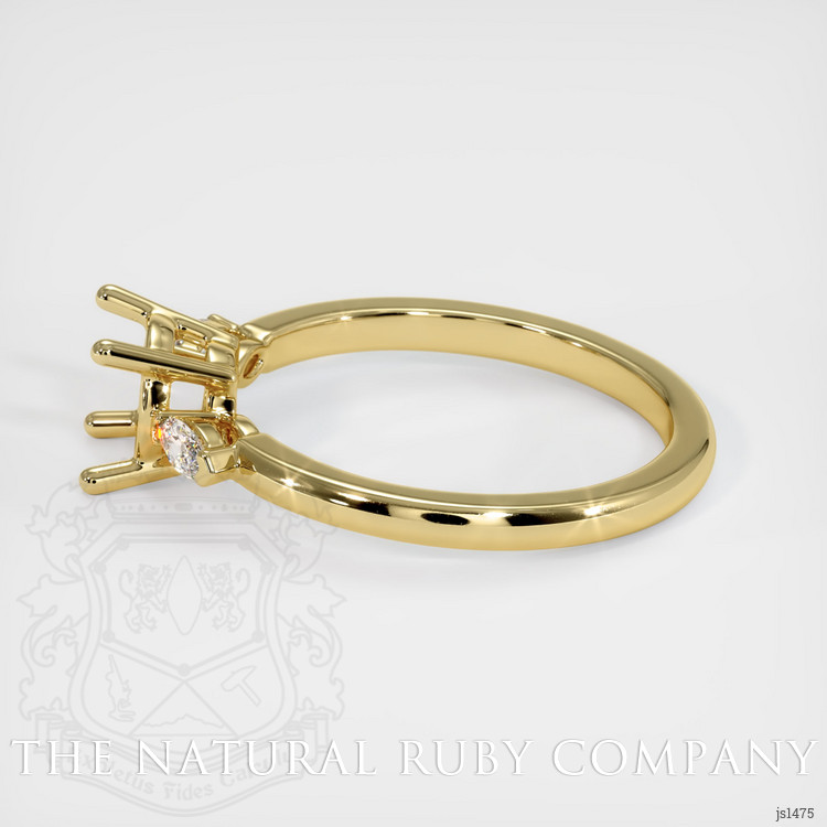 18K Yellow Gold Three Stone Ring Setting