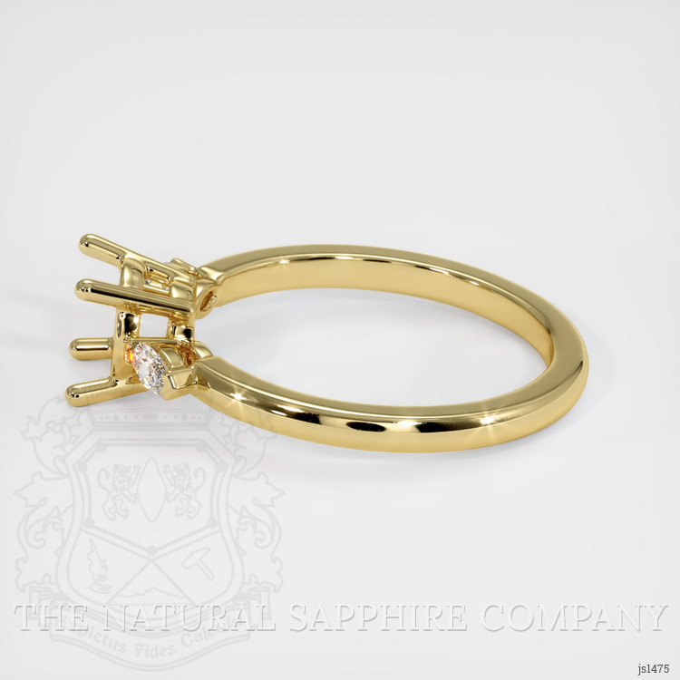 18K Yellow Gold Three Stone Ring Setting
