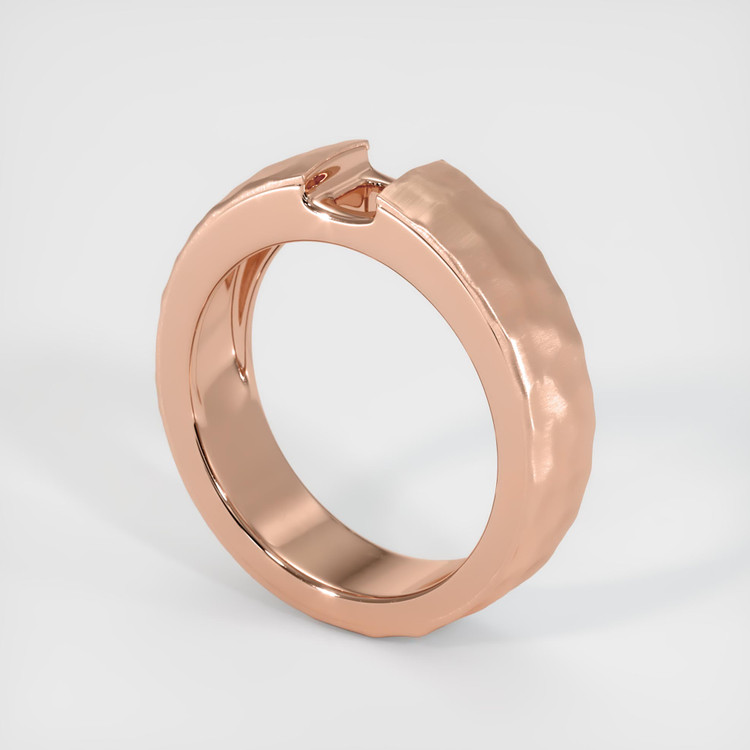 14K Rose Gold Men's Ring Setting