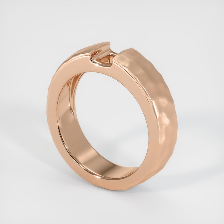 18K Rose Gold Men's Ring Setting