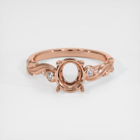 14K Rose Gold Accent Stones Ring Setting Image