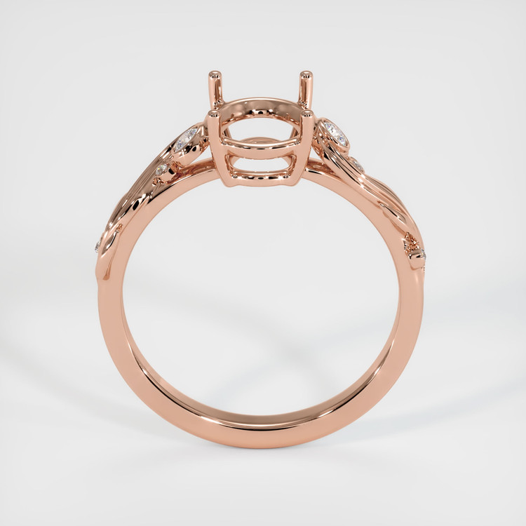 14K Rose Gold Accent Stones Ring Setting