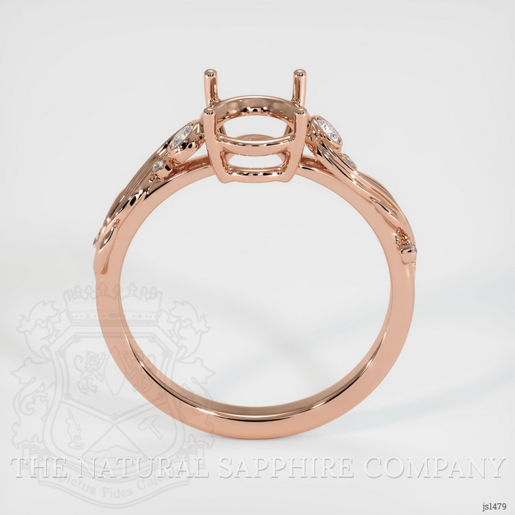 14K Rose Gold Accent Stones Ring Setting