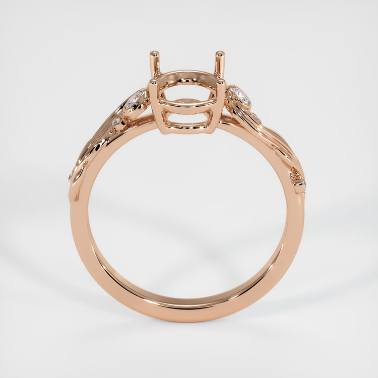 18K Rose Gold Accent Stones Ring Setting