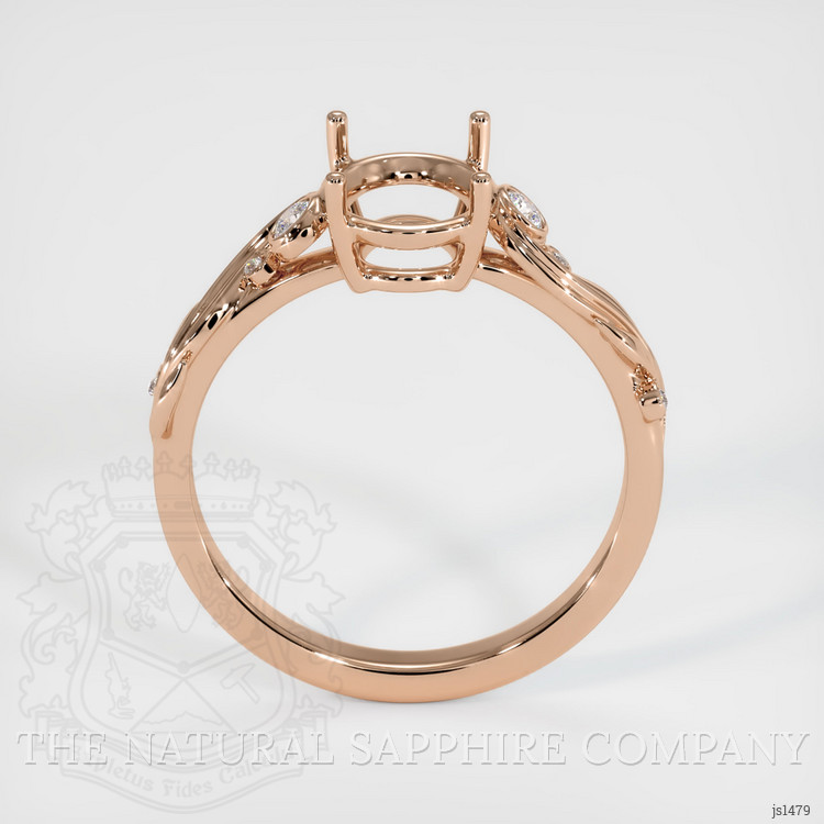 18K Rose Gold Accent Stones Ring Setting
