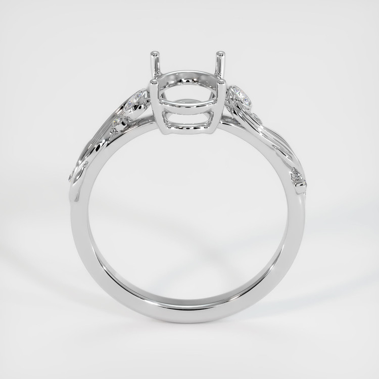 14K White Gold Accent Stones Ring Setting
