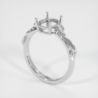 18K White Gold Accent Stones Ring Setting Video