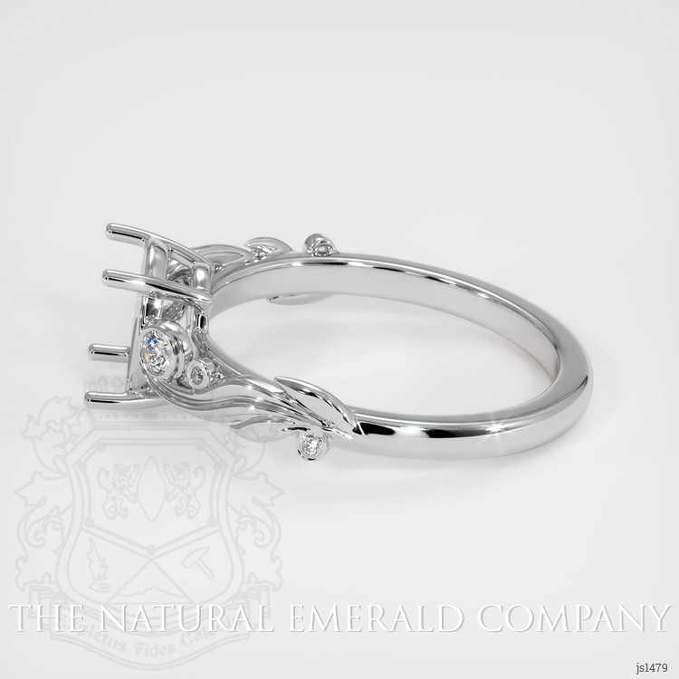18K White Gold Accent Stones Ring Setting
