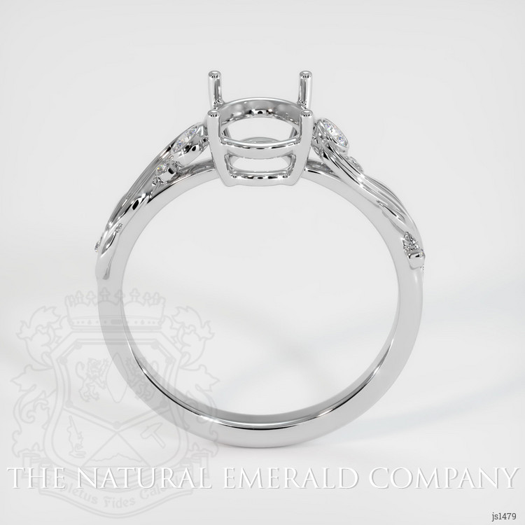 18K White Gold Accent Stones Ring Setting
