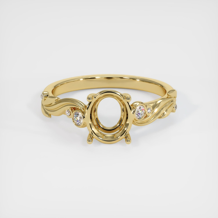 10K Yellow Gold Accent Stones Ring Setting