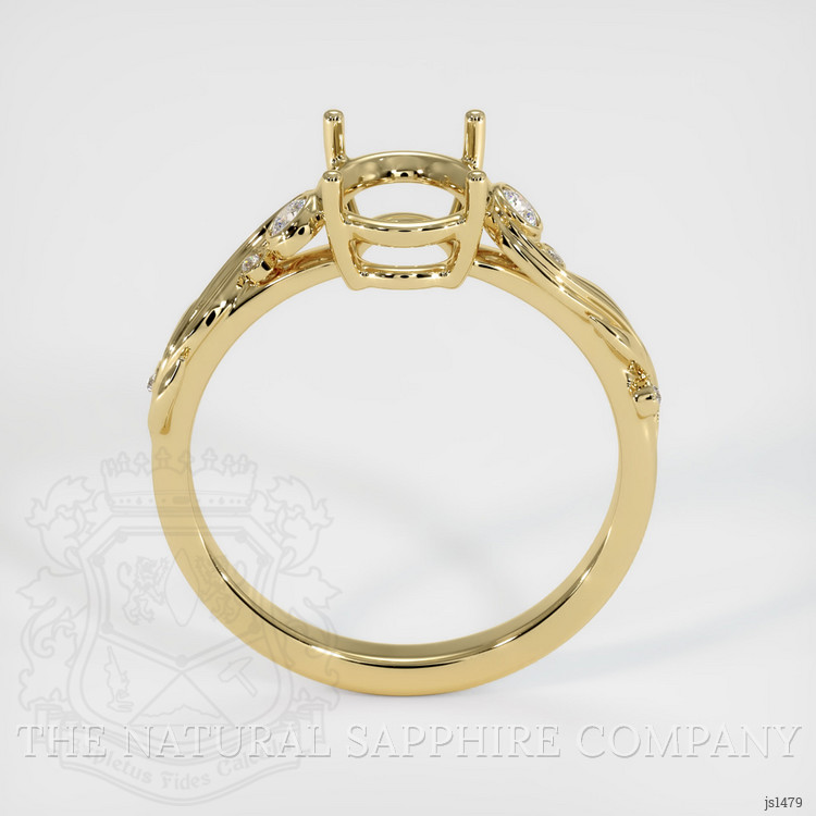 10K Yellow Gold Accent Stones Ring Setting