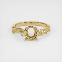 14K Yellow Gold Accent Stones Ring Setting Image