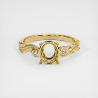 18K Yellow Gold Accent Stones Ring Setting Image