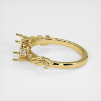 18K Yellow Gold Accent Stones Ring Setting Image