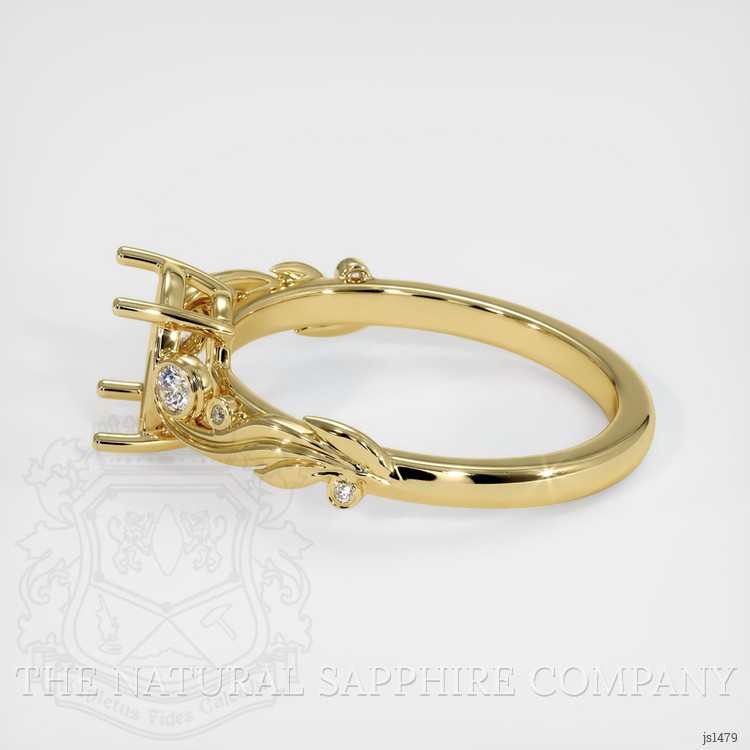 18K Yellow Gold Accent Stones Ring Setting