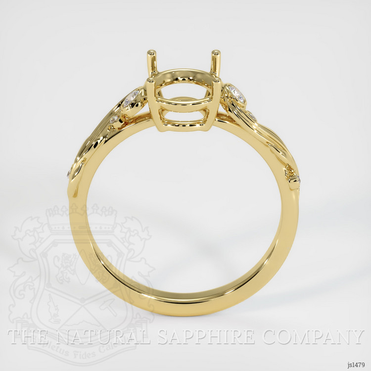 18K Yellow Gold Accent Stones Ring Setting