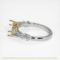 14K Yellow & White Accent Stones Ring Setting Image