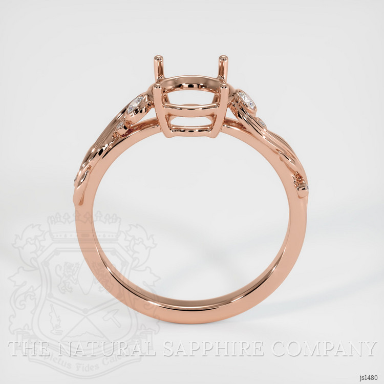 14K Rose Gold Accent Stones Ring Setting