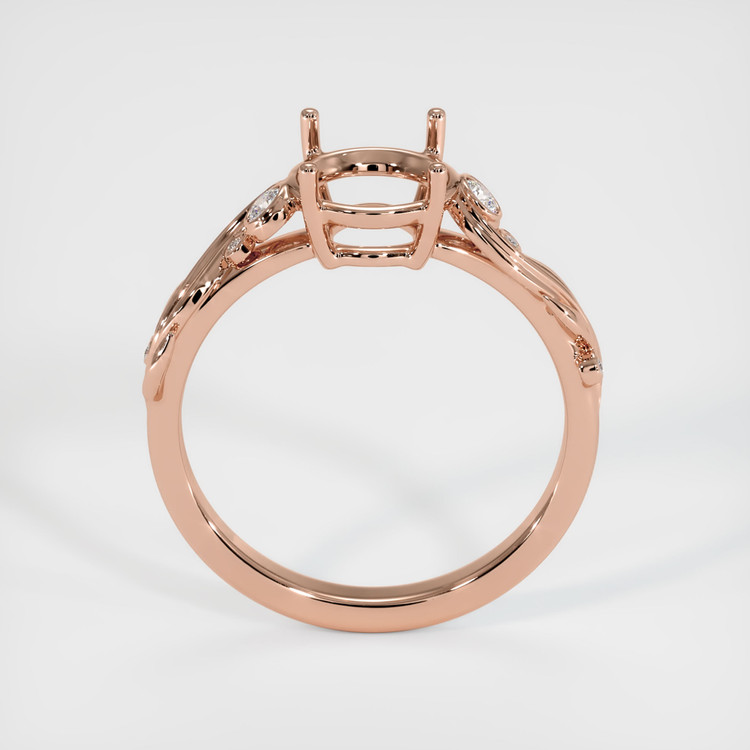 14K Rose Gold Accent Stones Ring Setting