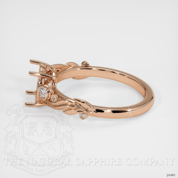 18K Rose Gold Accent Stones Ring Setting
