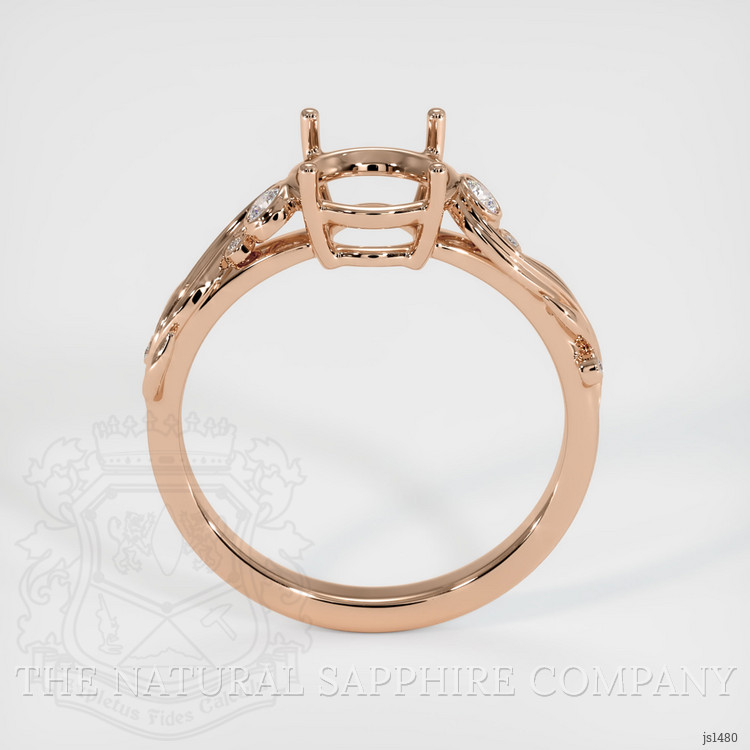 18K Rose Gold Accent Stones Ring Setting