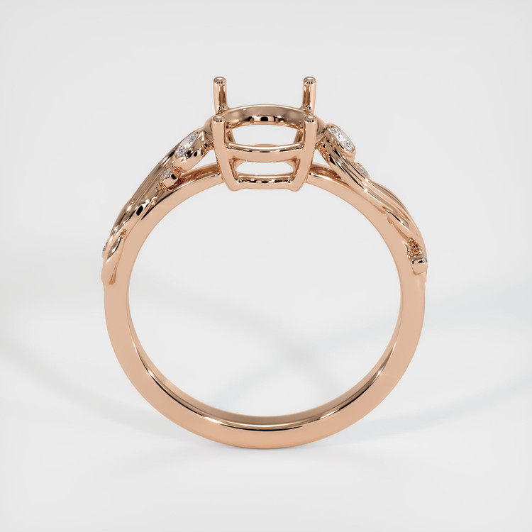 18K Rose Gold Accent Stones Ring Setting