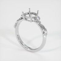 18K White Gold Accent Stones Ring Setting Video