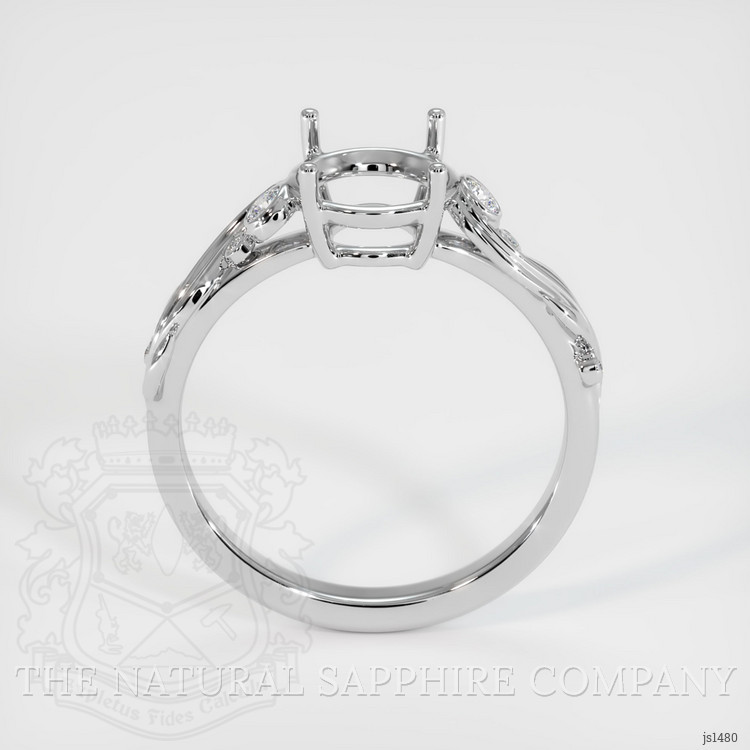 18K White Gold Accent Stones Ring Setting
