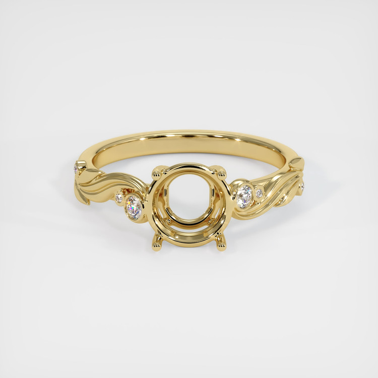 10K Yellow Gold Accent Stones Ring Setting