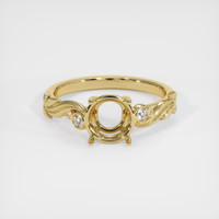 14K Yellow Gold Accent Stones Ring Setting Image