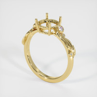 18K Yellow Gold Accent Stones Ring Setting Video
