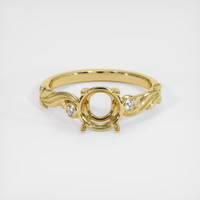 18K Yellow Gold Accent Stones Ring Setting Image