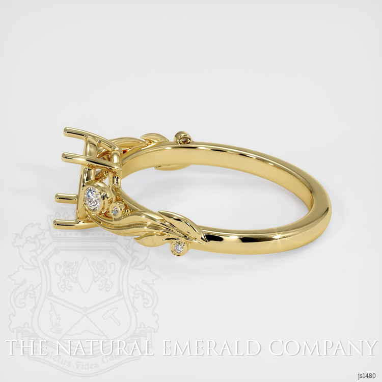 18K Yellow Gold Accent Stones Ring Setting