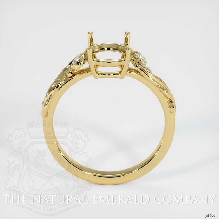 18K Yellow Gold Accent Stones Ring Setting