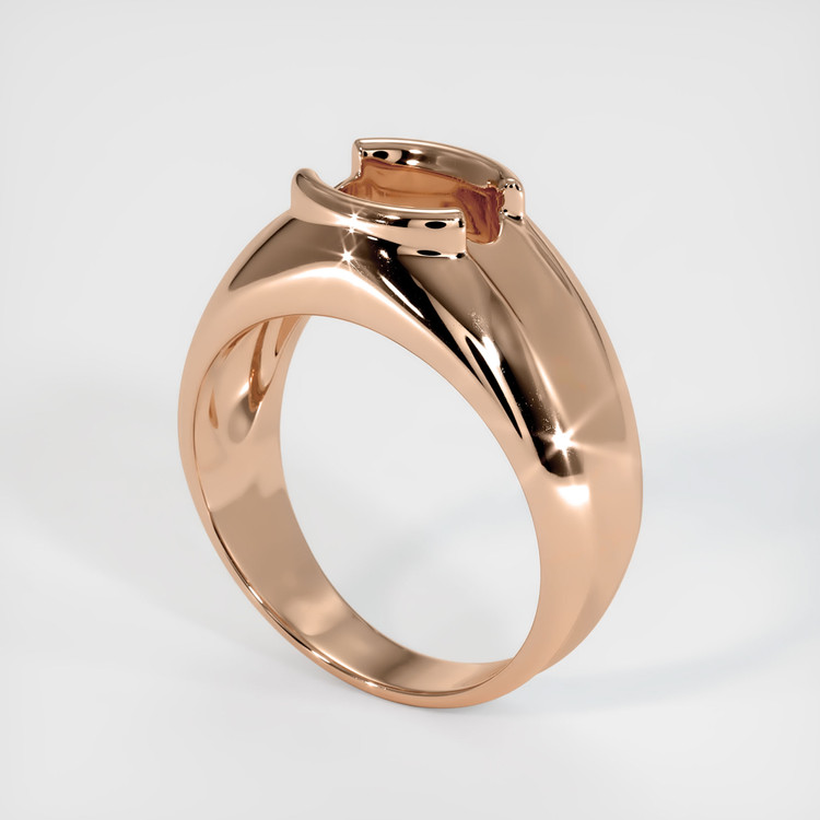 18K Rose Gold Men's Ring Setting