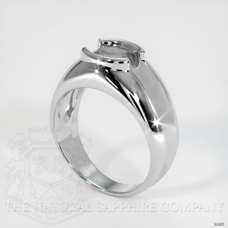 14K White Gold Men's Ring Setting