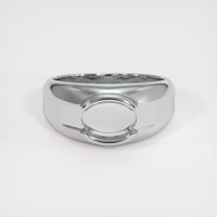 14K White Gold Men's Ring Setting Image