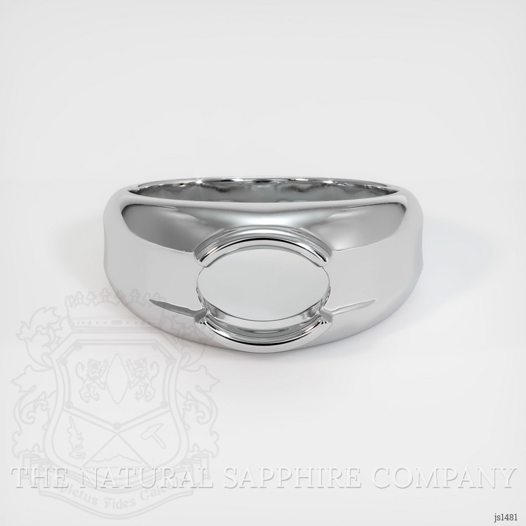 14K White Gold Men's Ring Setting
