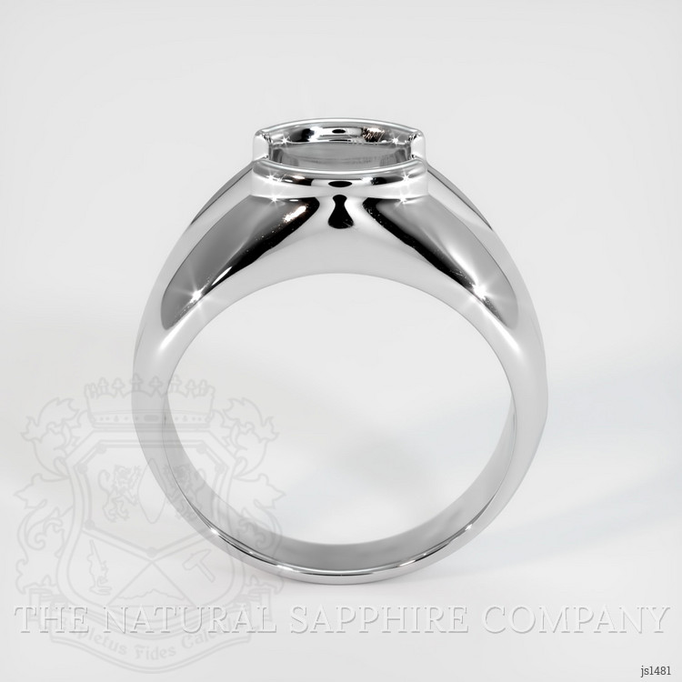 14K White Gold Men's Ring Setting