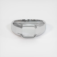 14K White Gold Men's Ring Setting Image