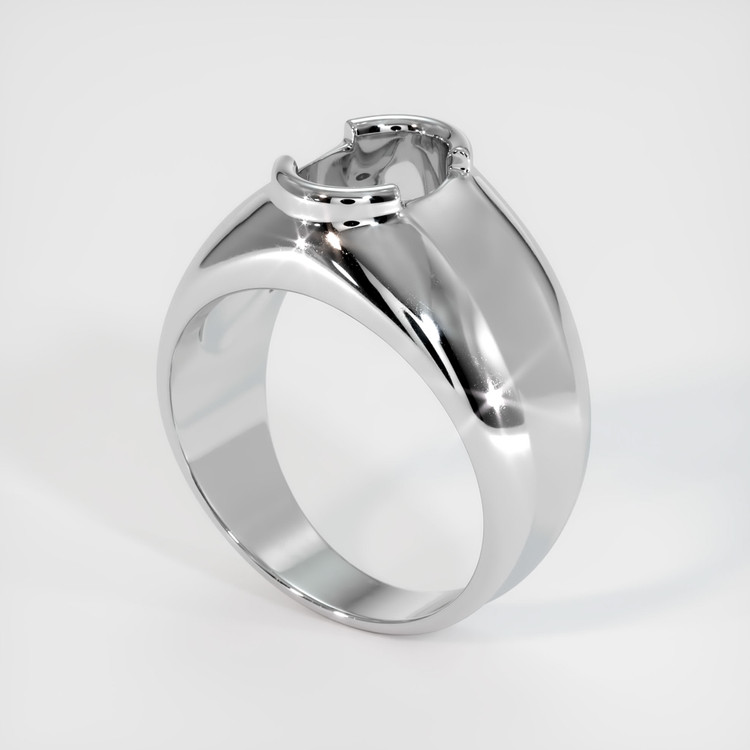 14K White Gold Men's Ring Setting
