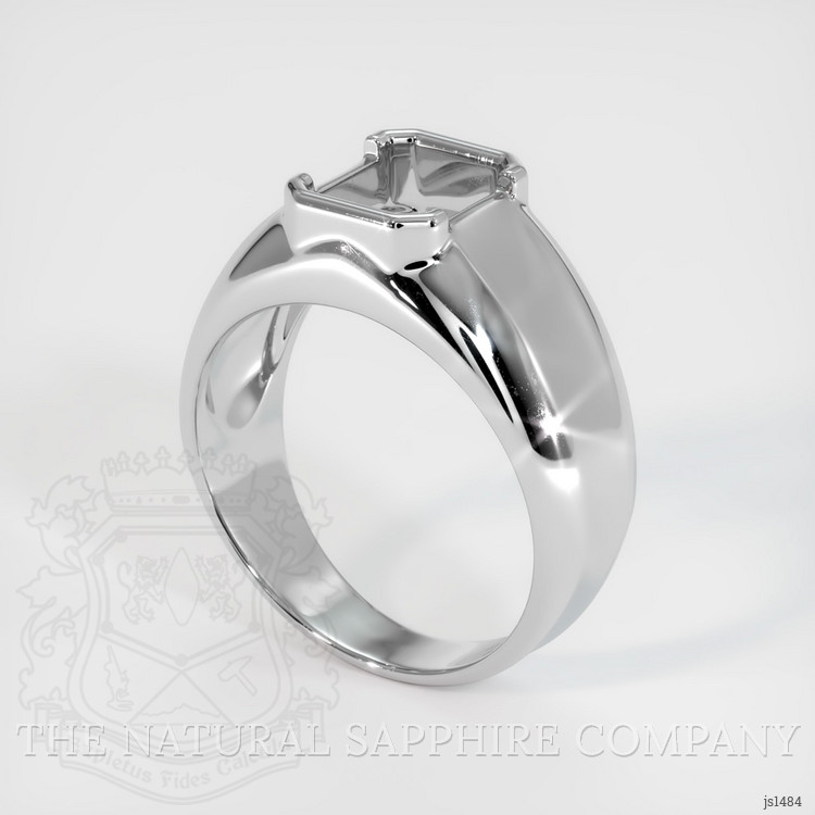 14K White Gold Men's Ring Setting