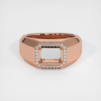 14K Rose Gold Men's Ring Setting Image