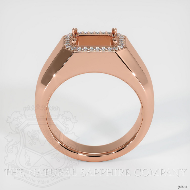 14K Rose Gold Men's Ring Setting