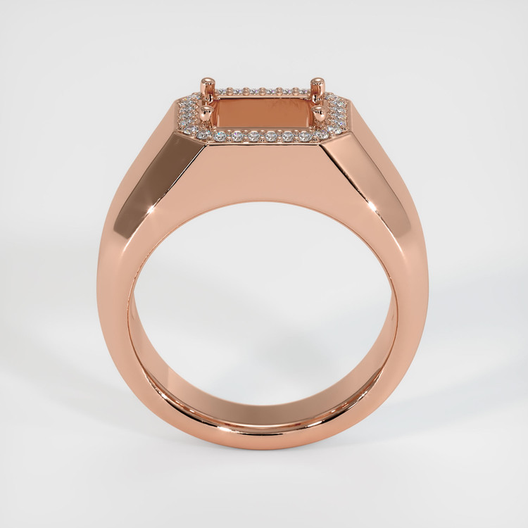 14K Rose Gold Men's Ring Setting
