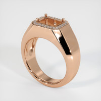 18K Rose Gold Men's Ring Setting Video