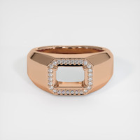 18K Rose Gold Men's Ring Setting Image