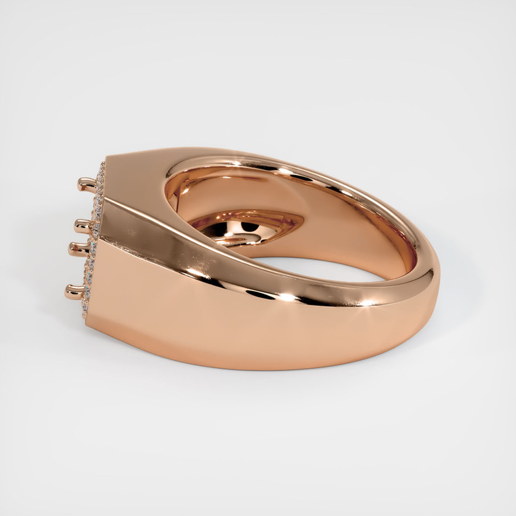 18K Rose Gold Men's Ring Setting