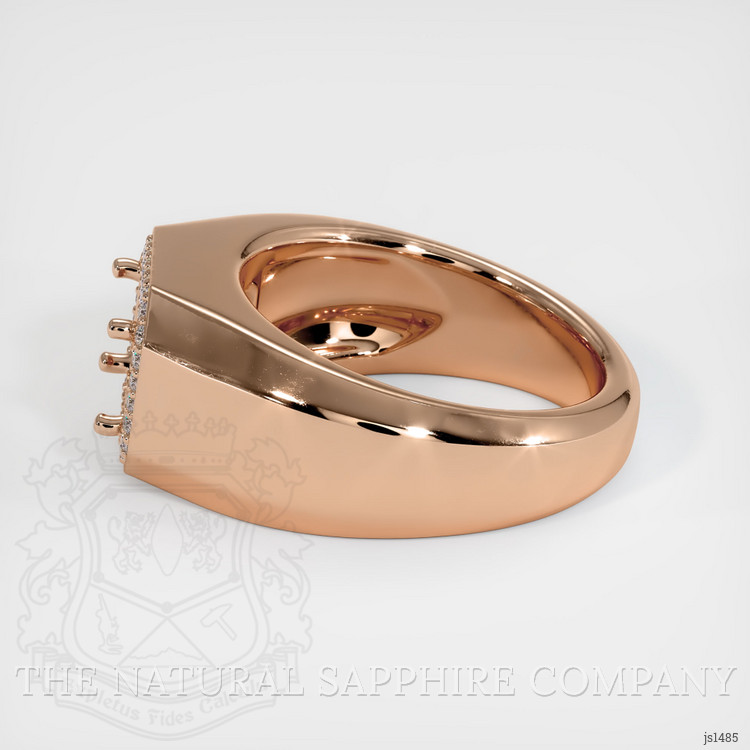 18K Rose Gold Men's Ring Setting